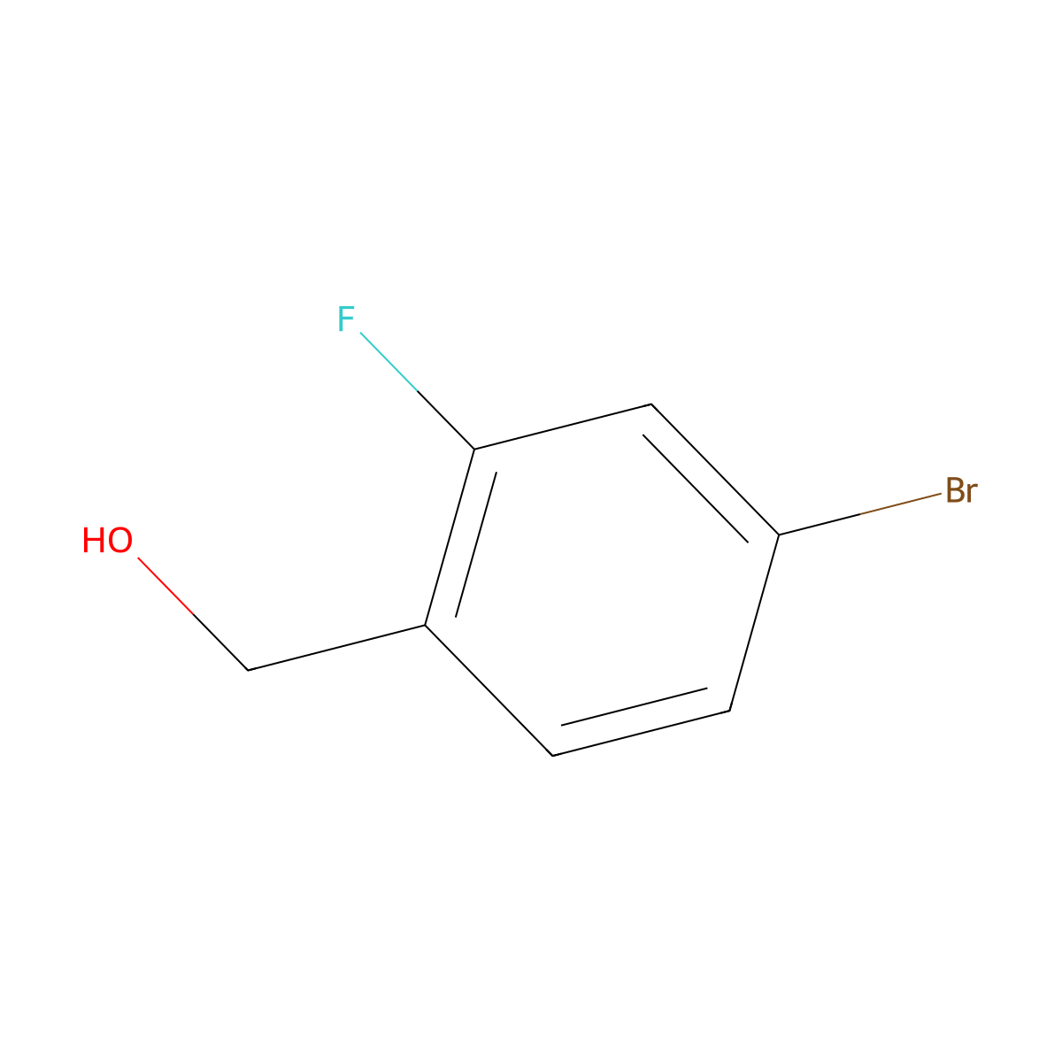 (4-Bromo-2-fluorophenyl)methanol molecular structure, CAS 188582-62-9