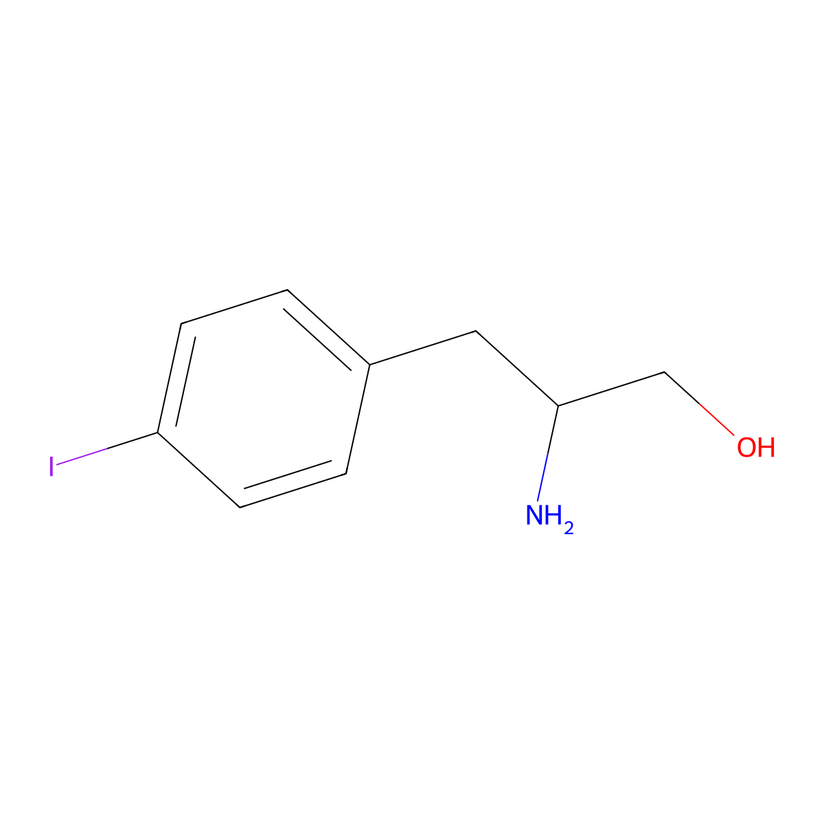 2-Amino-3-(4-iodophenyl)propan-1-OL molecular structure, CAS 188586-66-5