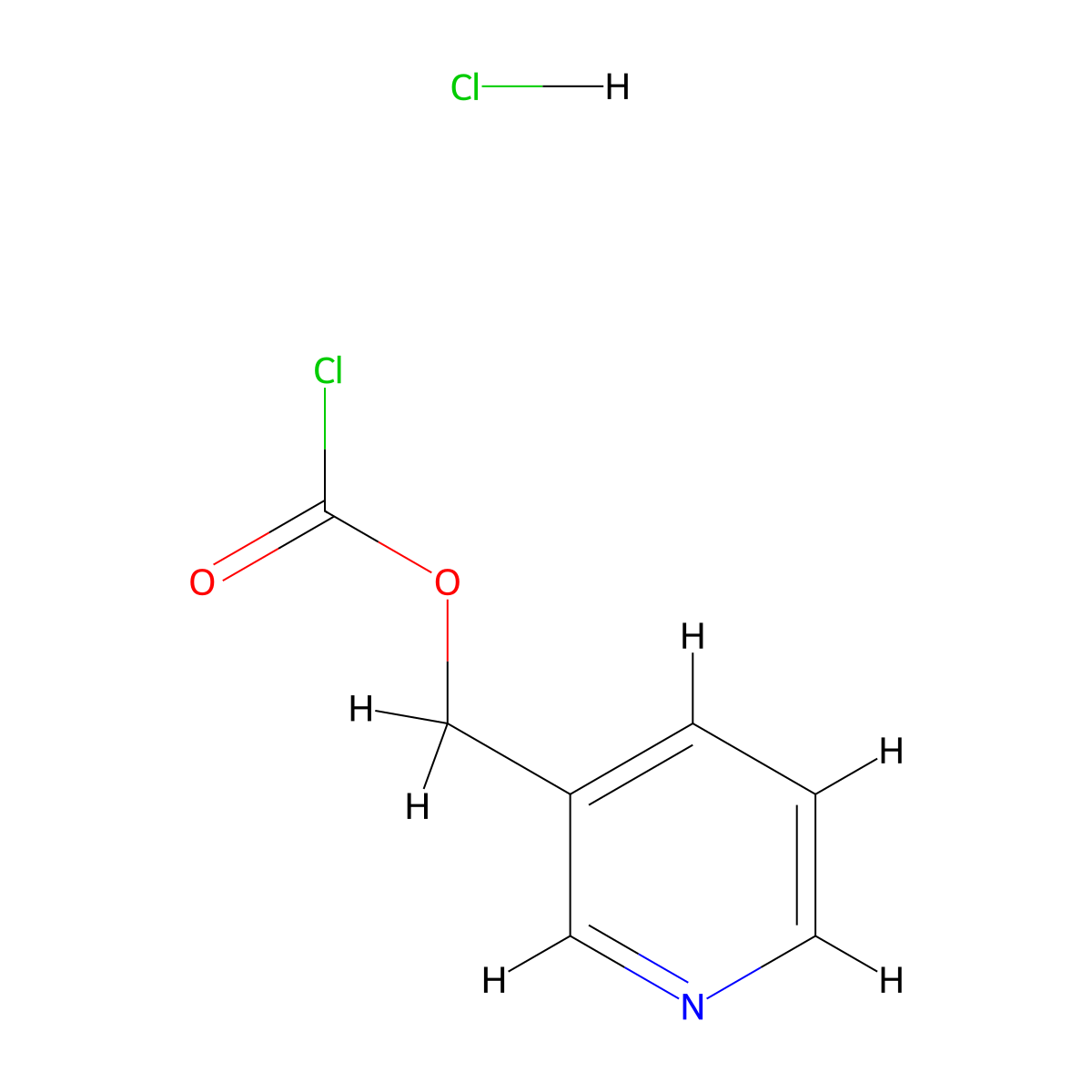 (Pyridin-3-yl)methyl chloroformate hydrochloride molecular structure, CAS 1885884-30-9