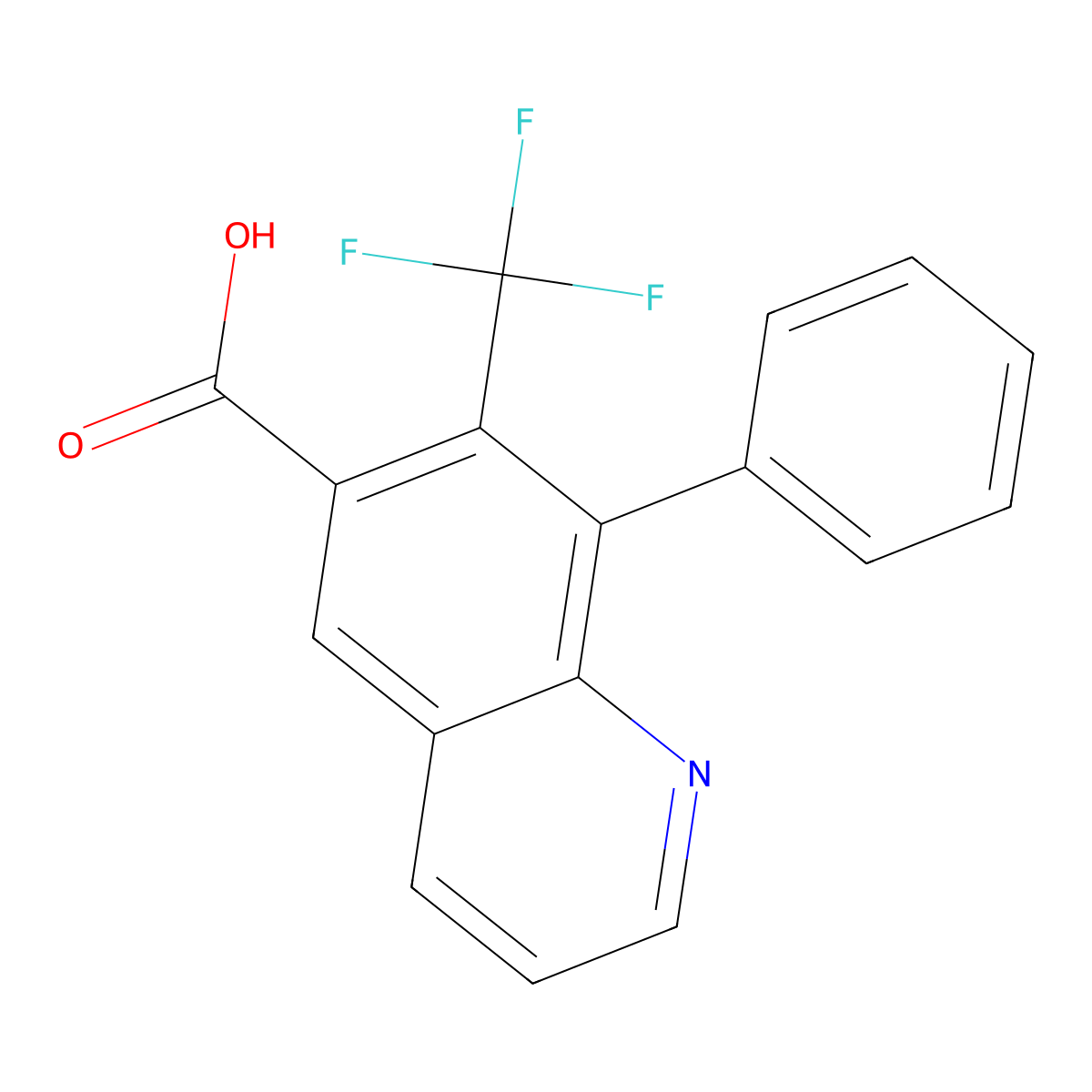 8-Phenyl-7-(trifluoromethyl)quinoline-6-carboxylic acid molecular structure, CAS 1885897-58-4