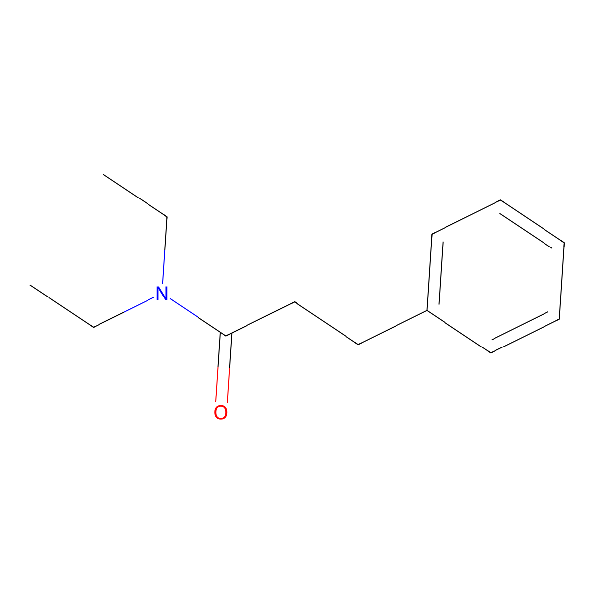 N,N-diethyl-3-phenylpropanamide molecular structure, CAS 18859-19-3
