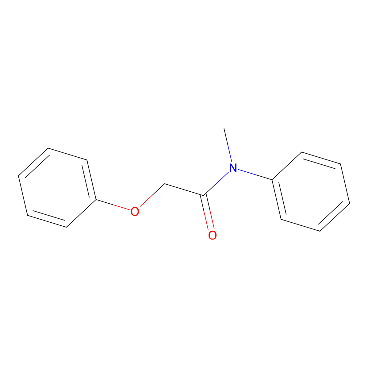 N-methyl-2-phenoxy-N-phenylacetamide molecular structure, CAS 18859-21-7