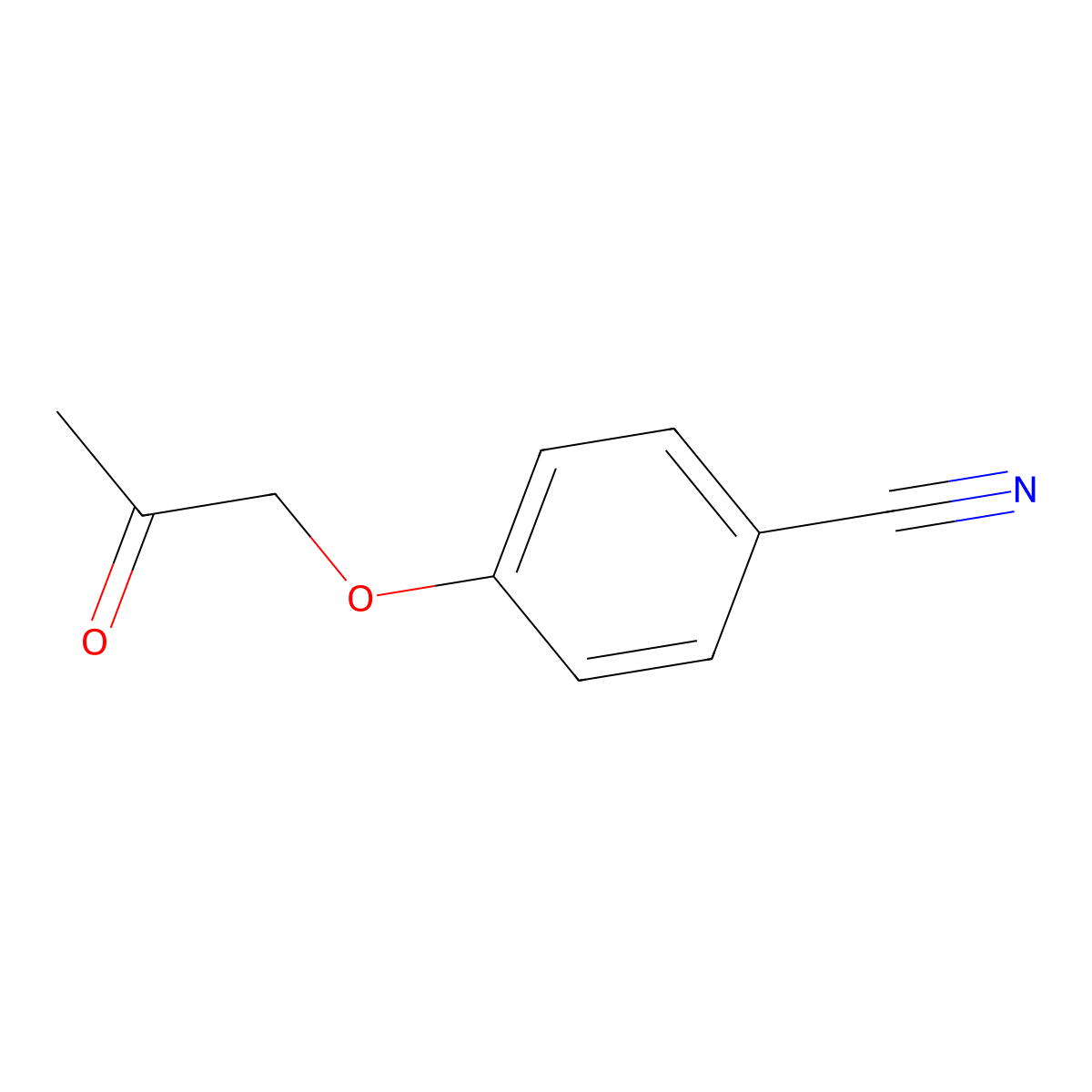 4-(2-Oxopropoxy)benzonitrile molecular structure, CAS 18859-28-4