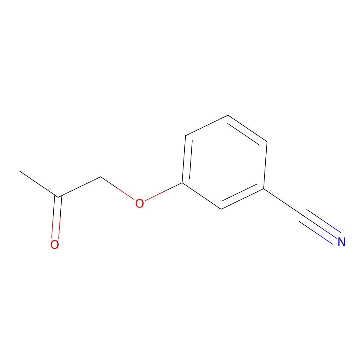 3-(2-Oxopropoxy)benzonitrile molecular structure, CAS 18859-29-5