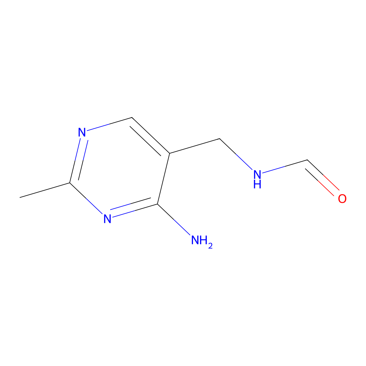 N-((4-Amino-2-methyl-5-pyrimidinyl)methyl)formamide molecular structure, CAS 1886-34-6