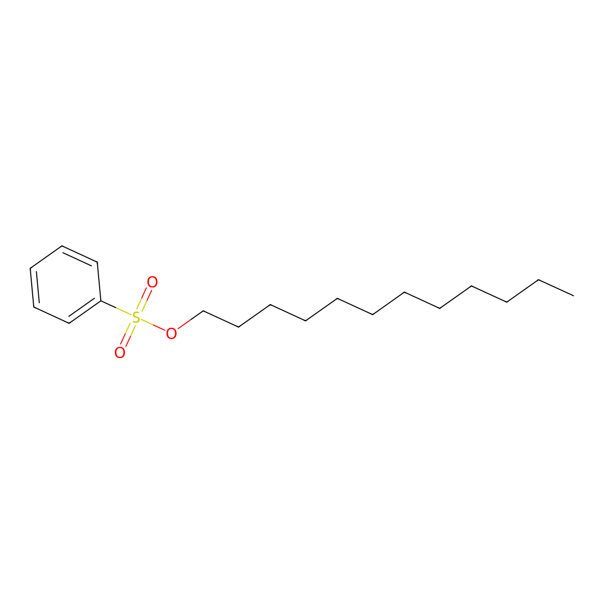 Benzenesulfonic acid, dodecyl ester molecular structure, CAS 1886-81-3