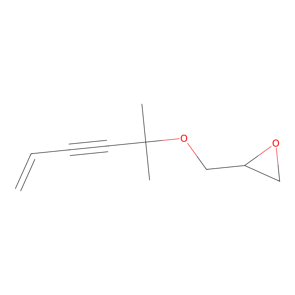 [[(1,1-Dimethylpent-4-en-2-ynyl)oxy]methyl]oxirane molecular structure, CAS 1886-89-1