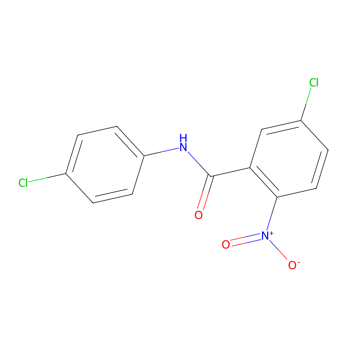 Benzamide, 5-chloro-N-(4-chlorophenyl)-2-nitro- molecular structure, CAS 188604-94-6