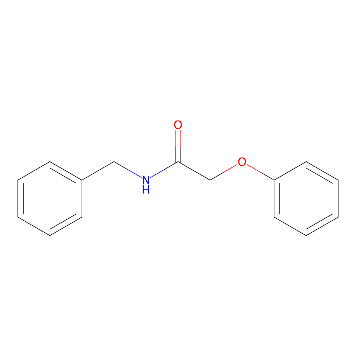 N-benzyl-2-phenoxyacetamide molecular structure, CAS 18861-15-9