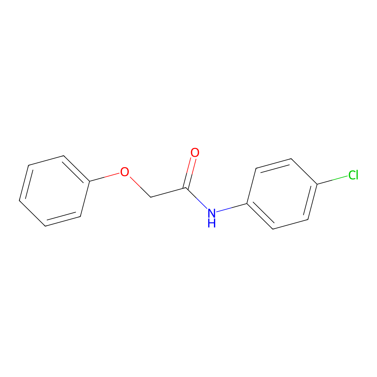 N-(4-chlorophenyl)-2-phenoxyacetamide molecular structure, CAS 18861-18-2