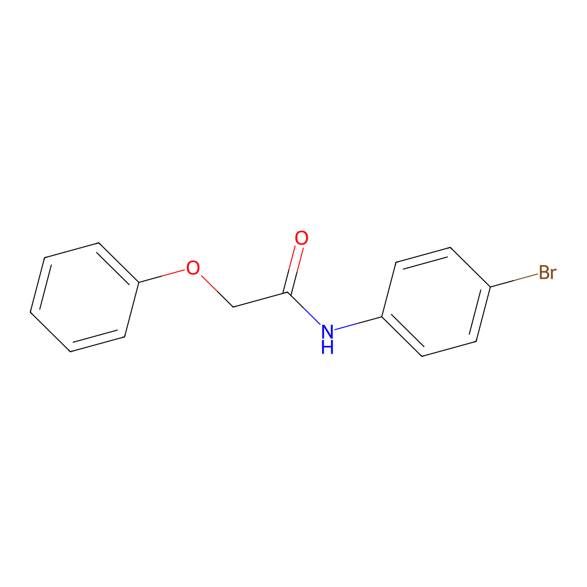 N-(4-bromophenyl)-2-phenoxyacetamide molecular structure, CAS 18861-19-3