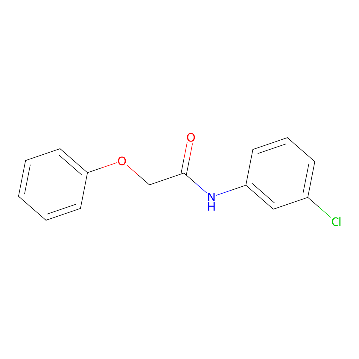 N-(3-chlorophenyl)-2-phenoxyacetamide molecular structure, CAS 18861-20-6