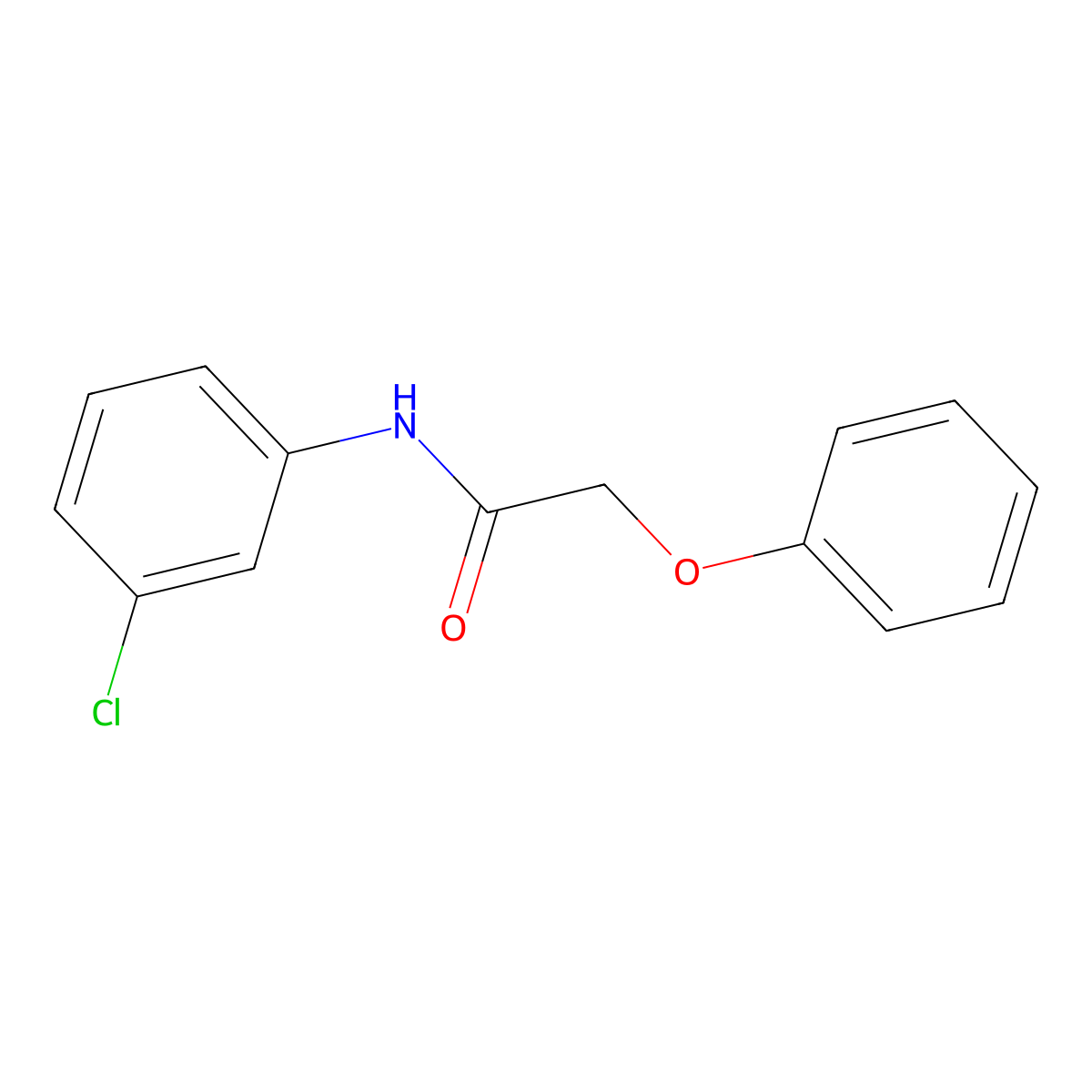 N-(3-chlorophenyl)-2-phenoxyacetamide molecular structure, CAS 18861-20-6