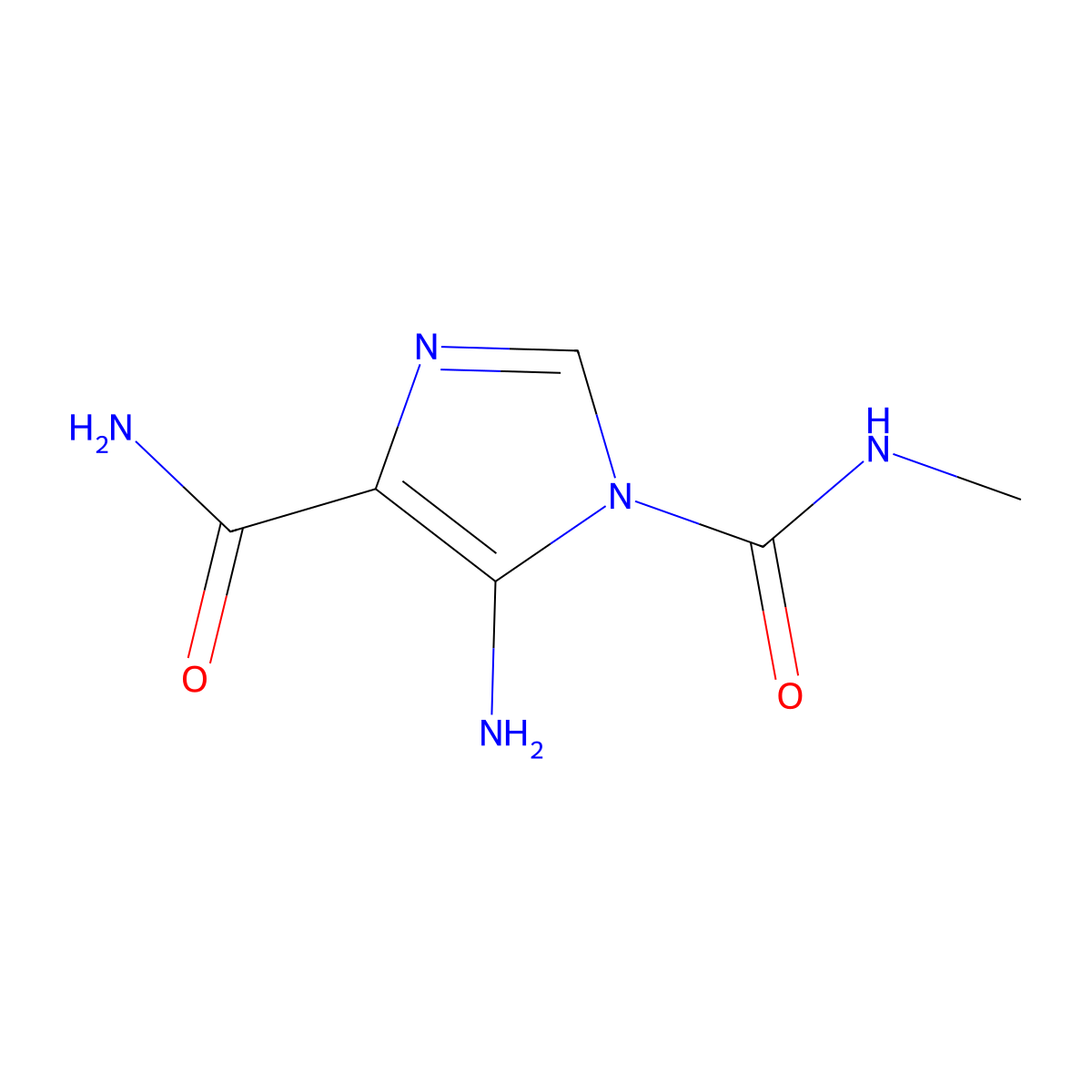 5-Amino-N1-methyl-1H-imidazole-1,4-dicarboxamide molecular structure, CAS 188612-53-5