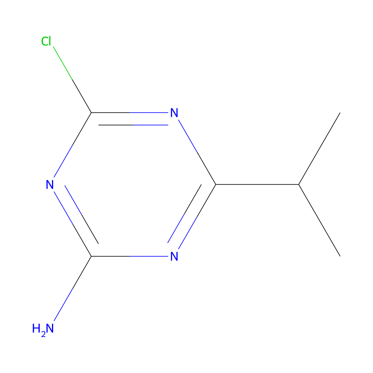 4-Chloro-6-isopropyl-1,3,5-triazin-2-amine molecular structure, CAS 188624-04-6