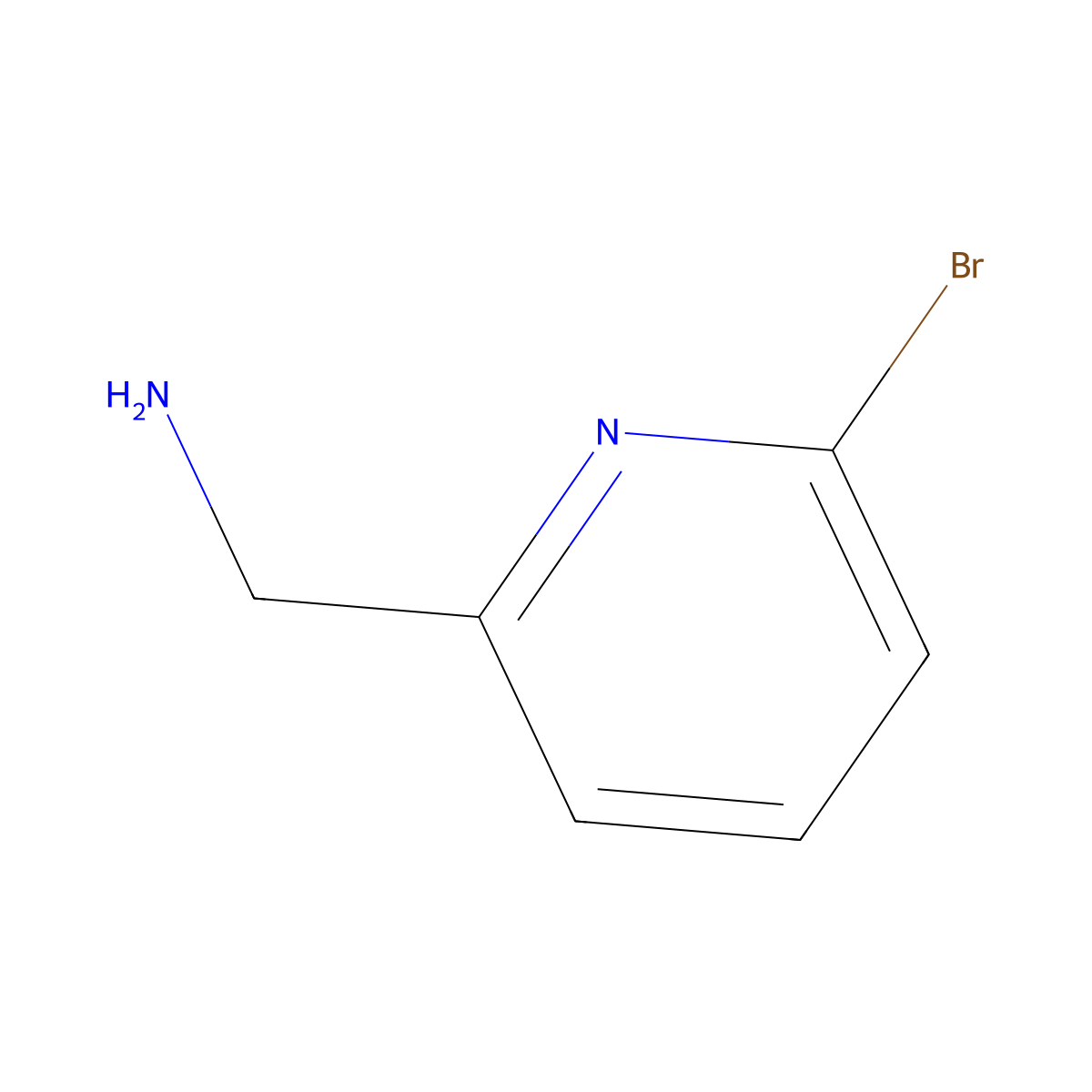6-Bromo-2-Pyridinemethanamine molecular structure, CAS 188637-63-0