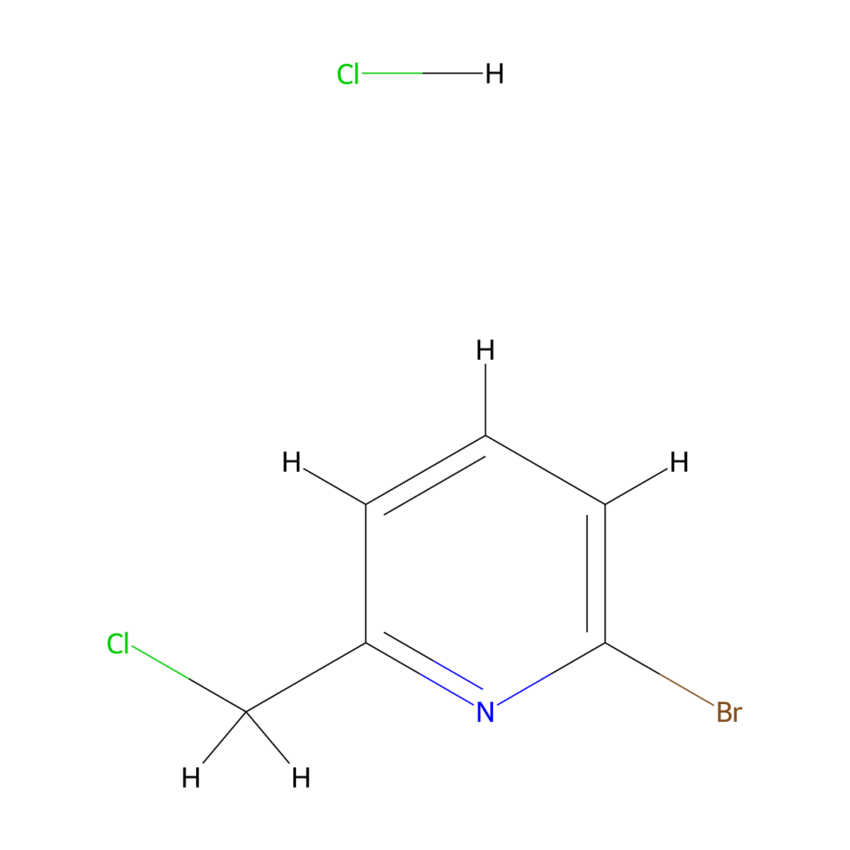 2-Bromo-6-(chloromethyl)pyridine hydrochloride molecular structure, CAS 188637-69-6