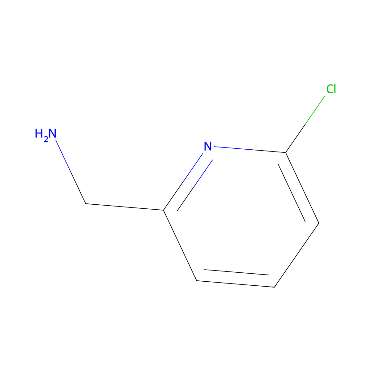 (6-Chloropyridin-2-yl)methanamine molecular structure, CAS 188637-75-4