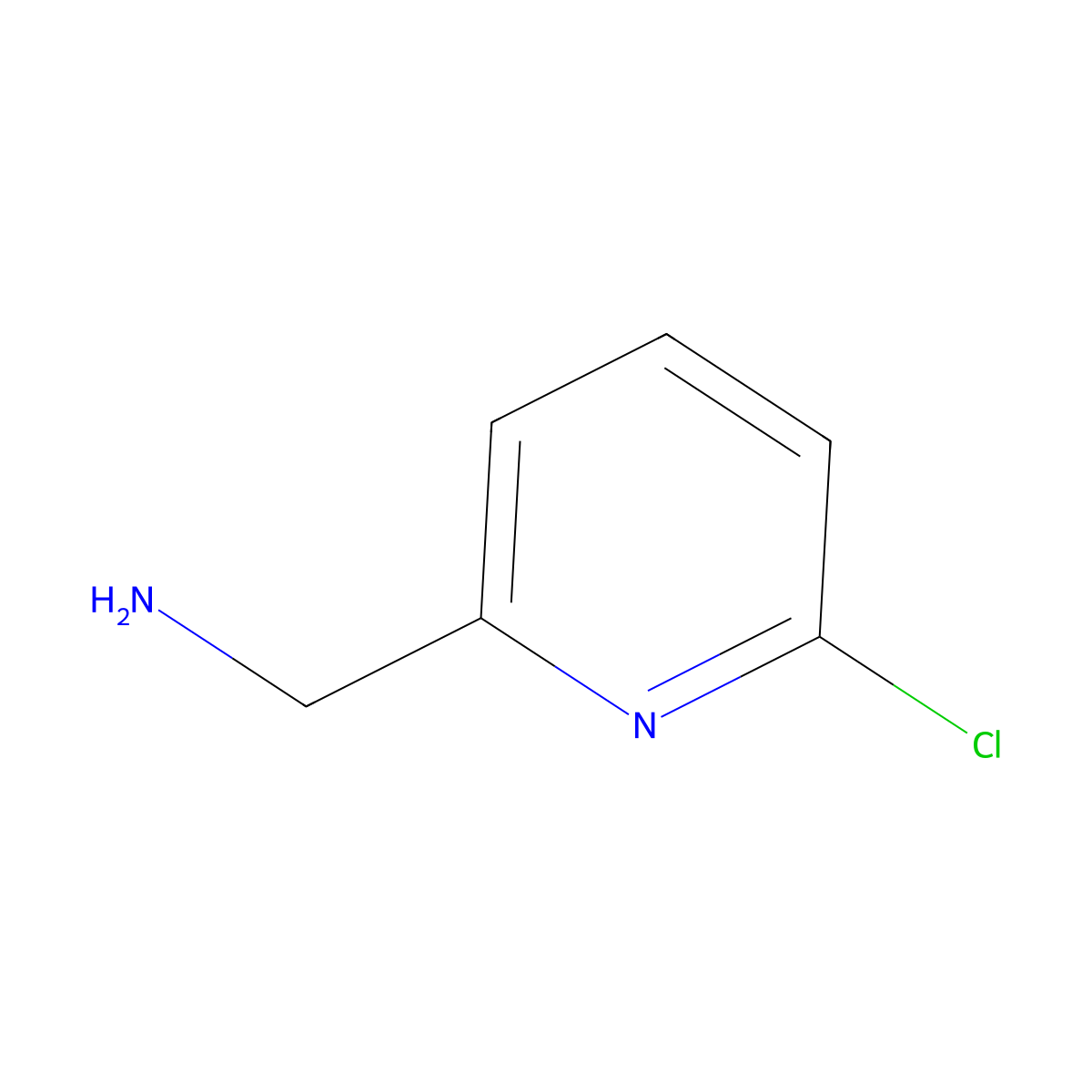(6-Chloropyridin-2-yl)methanamine molecular structure, CAS 188637-75-4