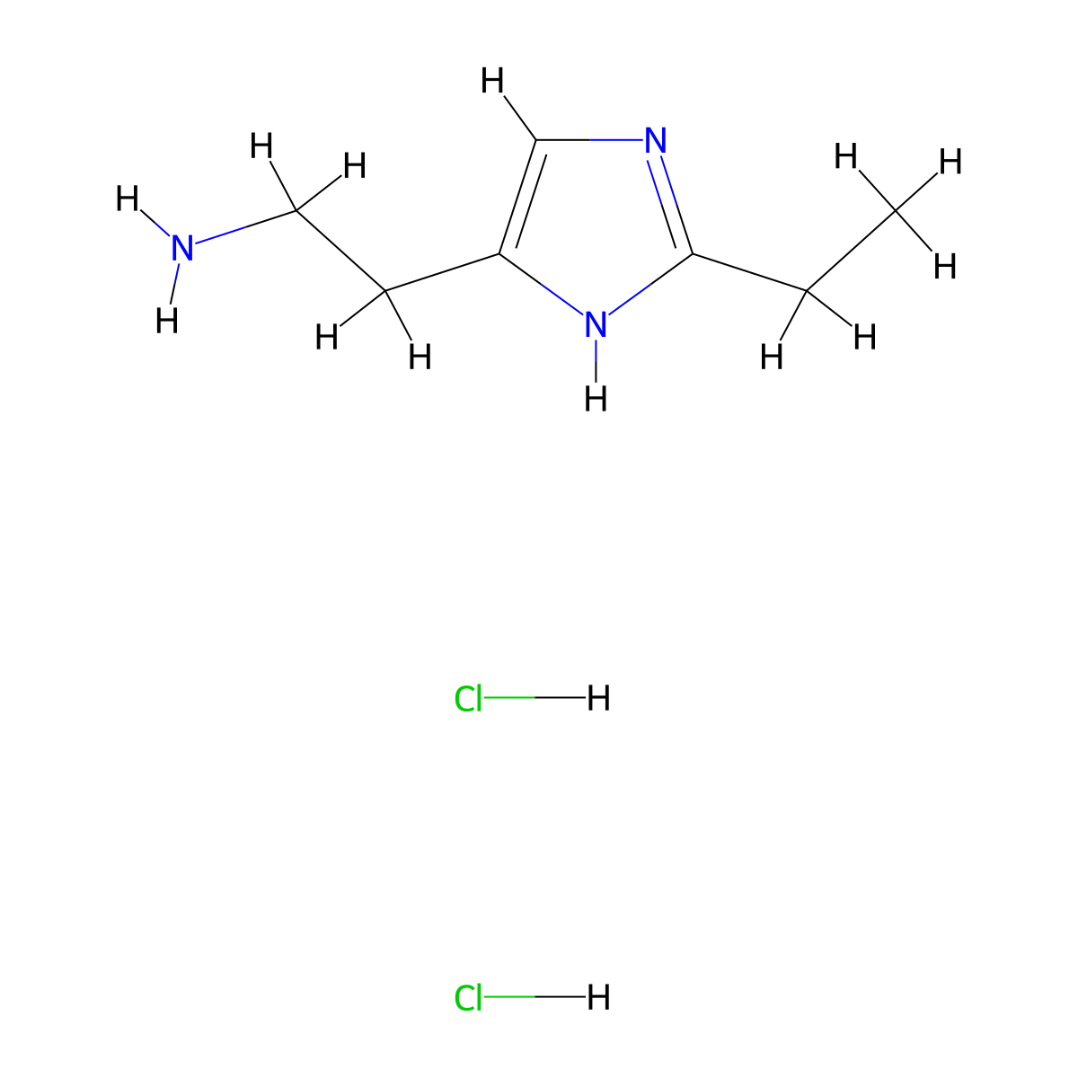 2-(2-Ethyl-1H-imidazol-4-yl)ethanamine dihydrochloride molecular structure, CAS 188638-89-3