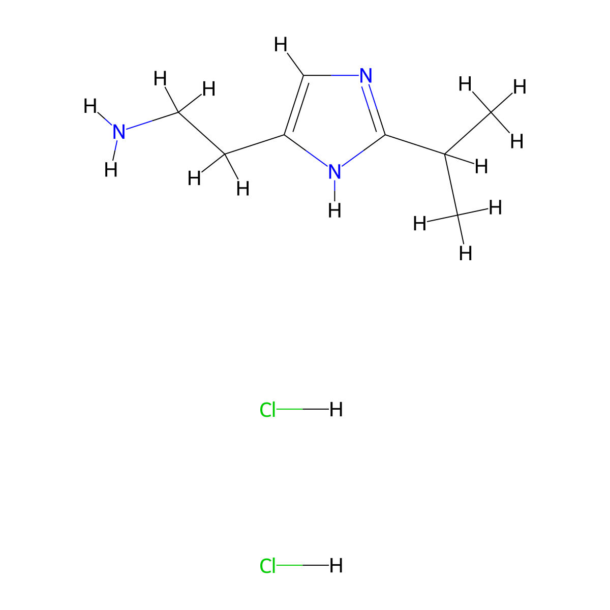 2-(2-Isopropyl-1H-imidazol-4-yl)ethanamine dihydrochloride molecular structure, CAS 188638-90-6
