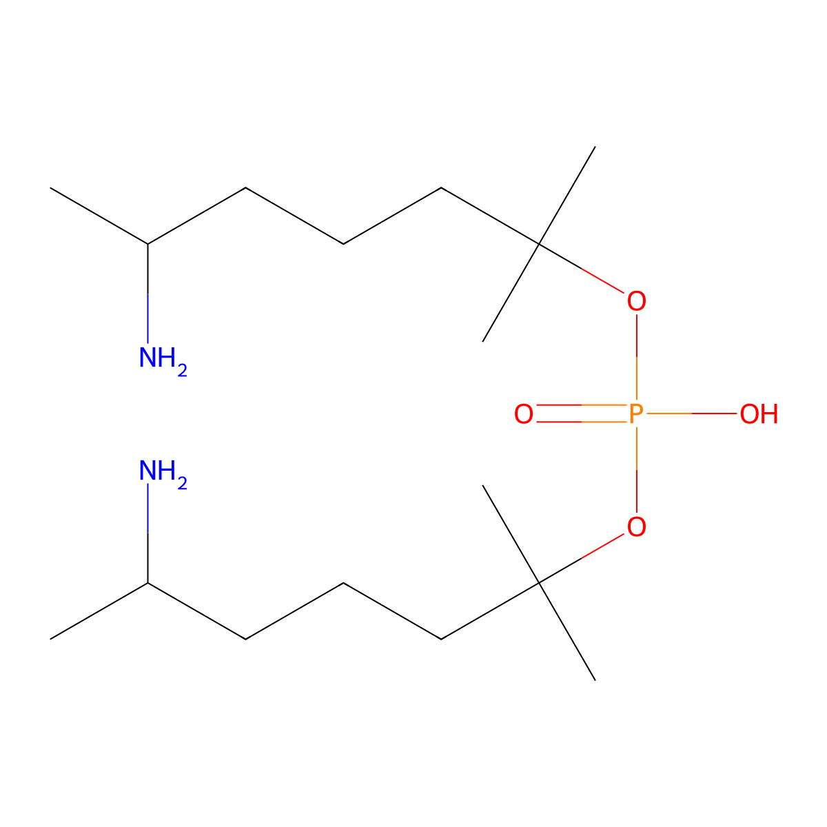 Bis[5-amino-1,1-dimethylhexyl] hydrogen phosphate molecular structure, CAS 18864-27-2