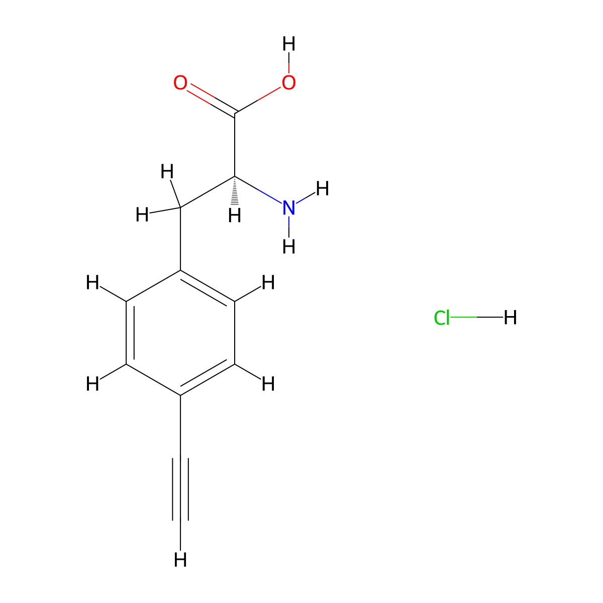 4-Ethynyl-l-phenylalanine hydrochloride molecular structure, CAS 188640-63-3