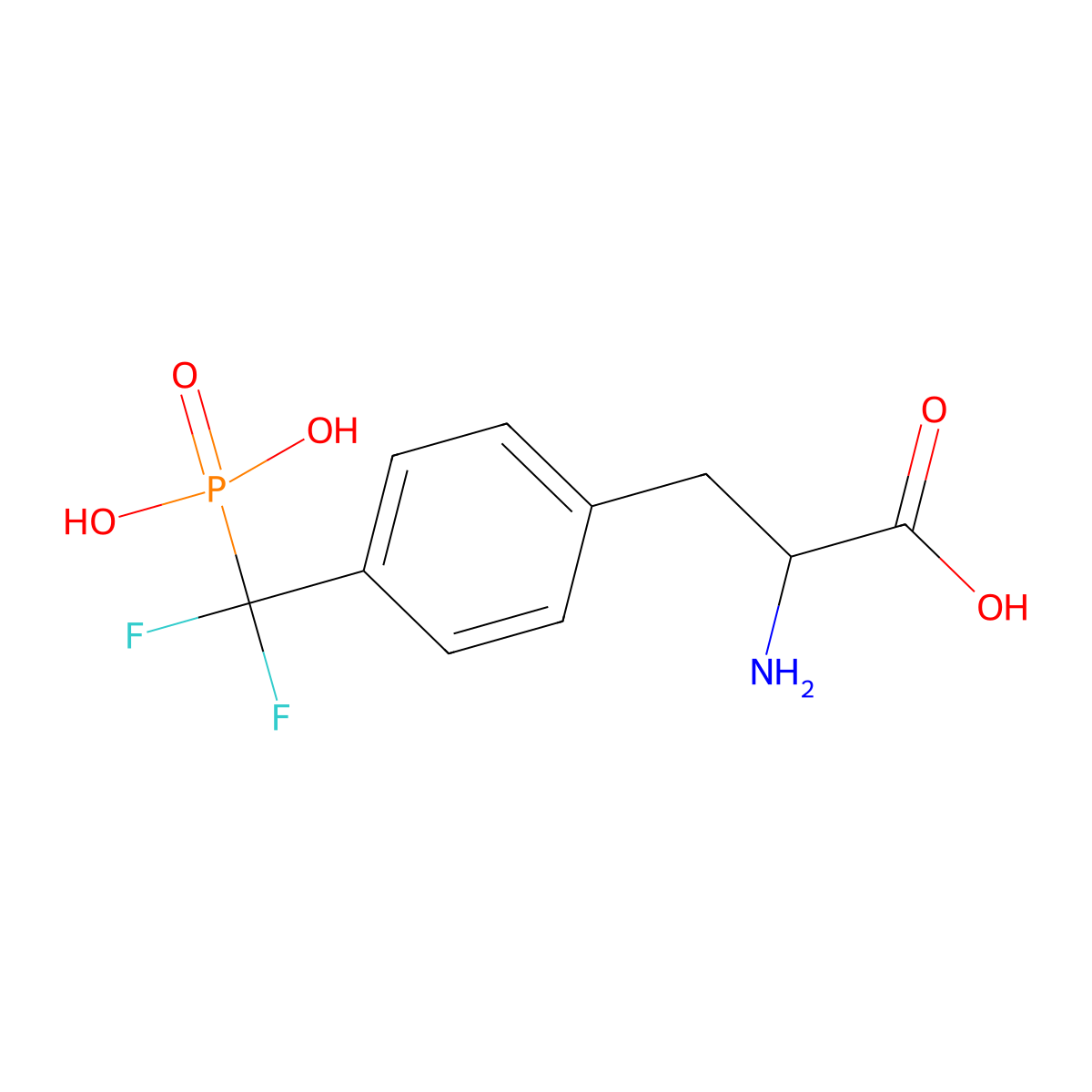 4-(Phosphonodifluoromethyl)-L-phenylalanine molecular structure, CAS 188642-79-7