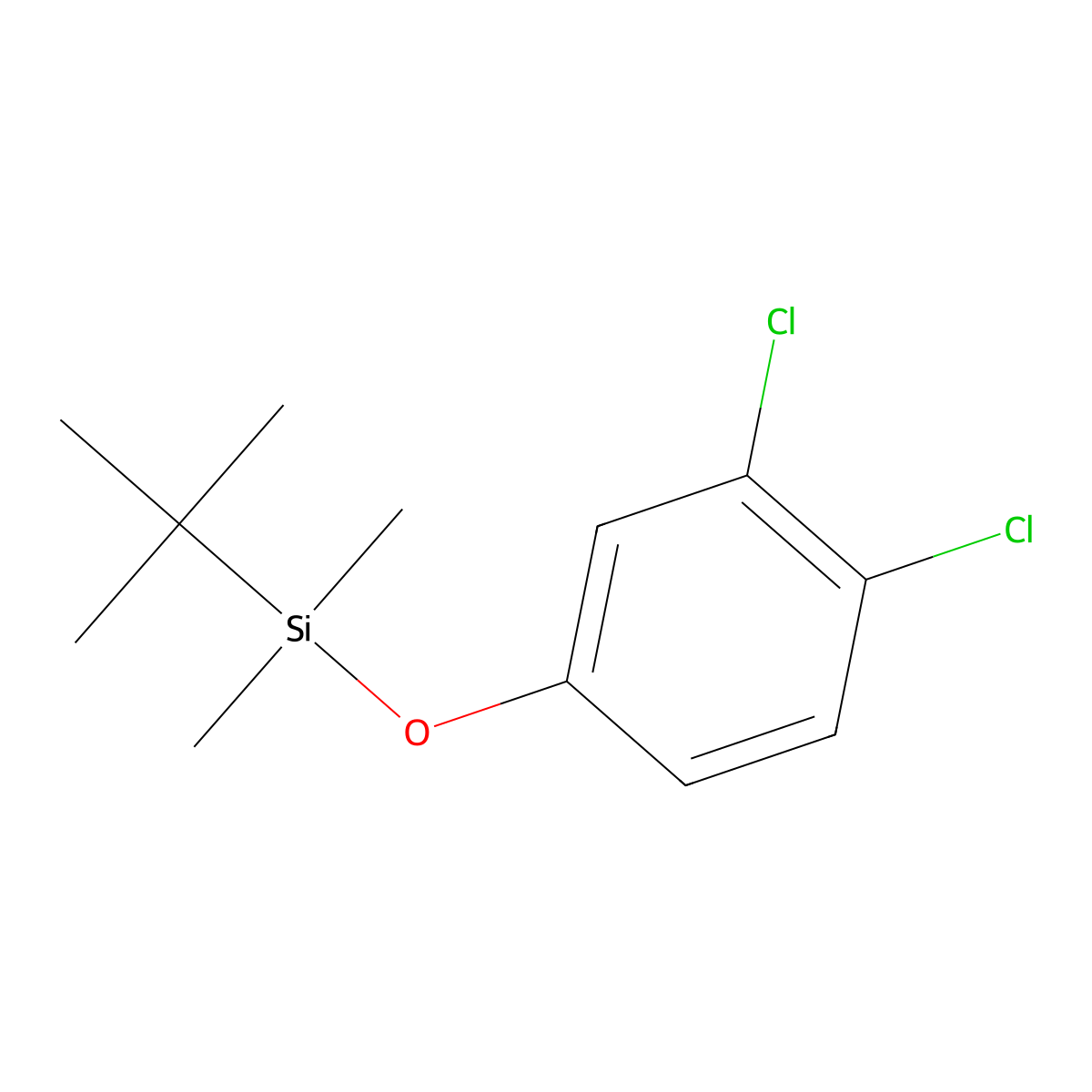 Tert-butyl(3,4-dichlorophenoxy)dimethylsilane molecular structure, CAS 188645-81-0