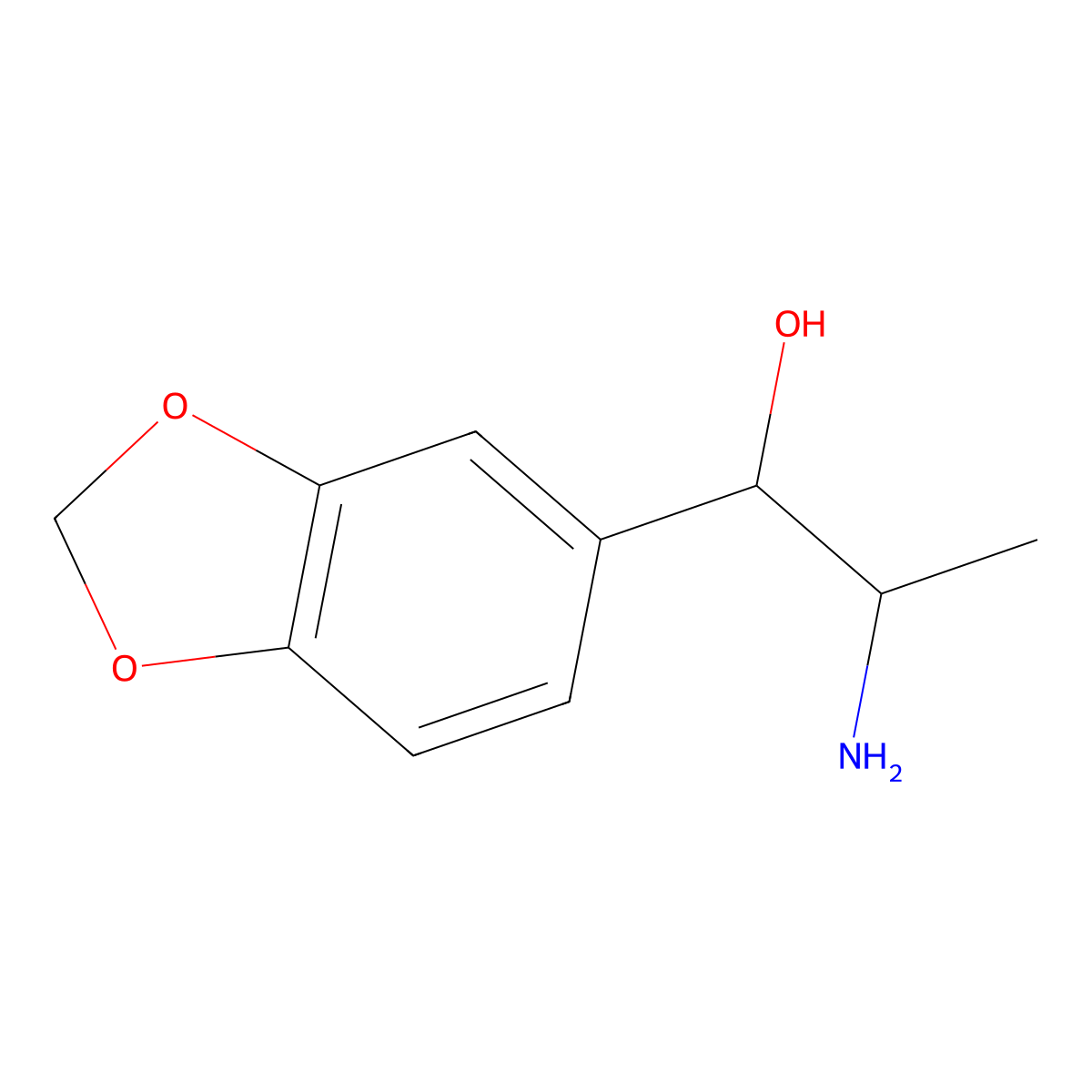 (1R,2S)-2-amino-1-(2H-1,3-benzodioxol-5-yl)propan-1-ol molecular structure, CAS 188649-92-5