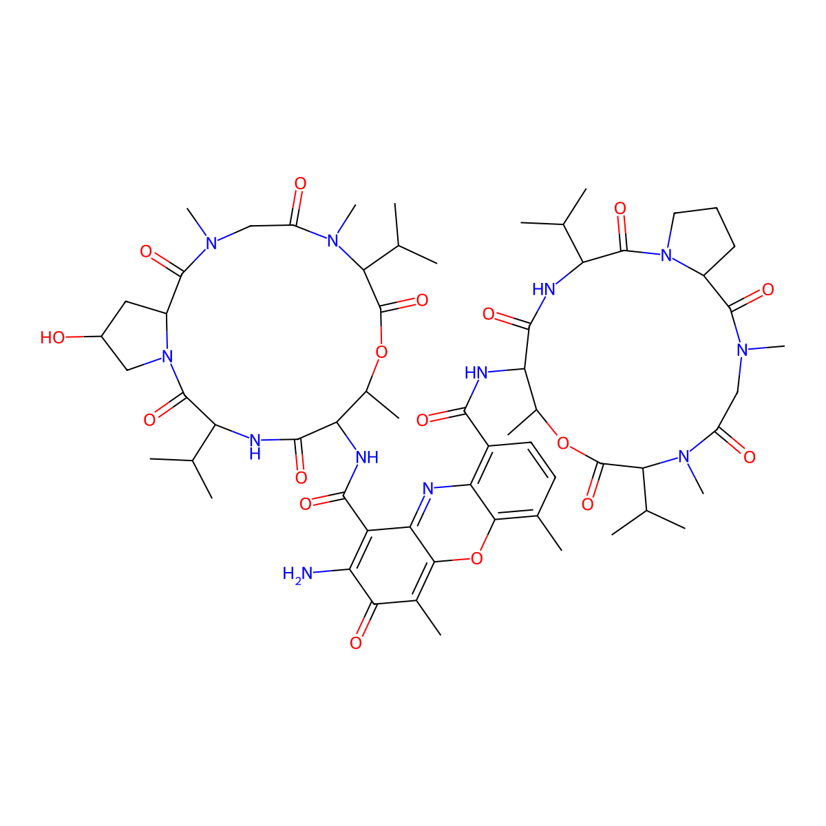 Actinomycin I from Streptomyces antibioticus molecular structure, CAS 18865-46-8