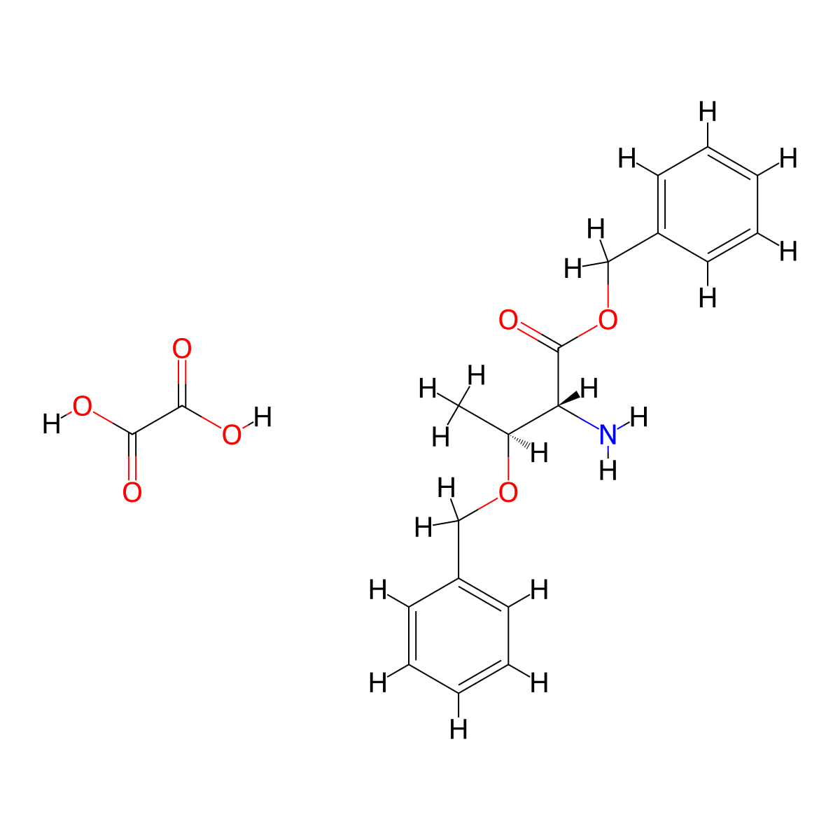 (2R,3S)-Benzyl 2-amino-3-(benzyloxy)butanoate oxalate molecular structure, CAS 188660-14-2