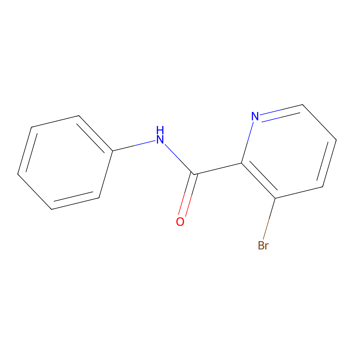 2-Pyridinecarboxamide, 3-bromo-N-phenyl- molecular structure, CAS 188677-47-6
