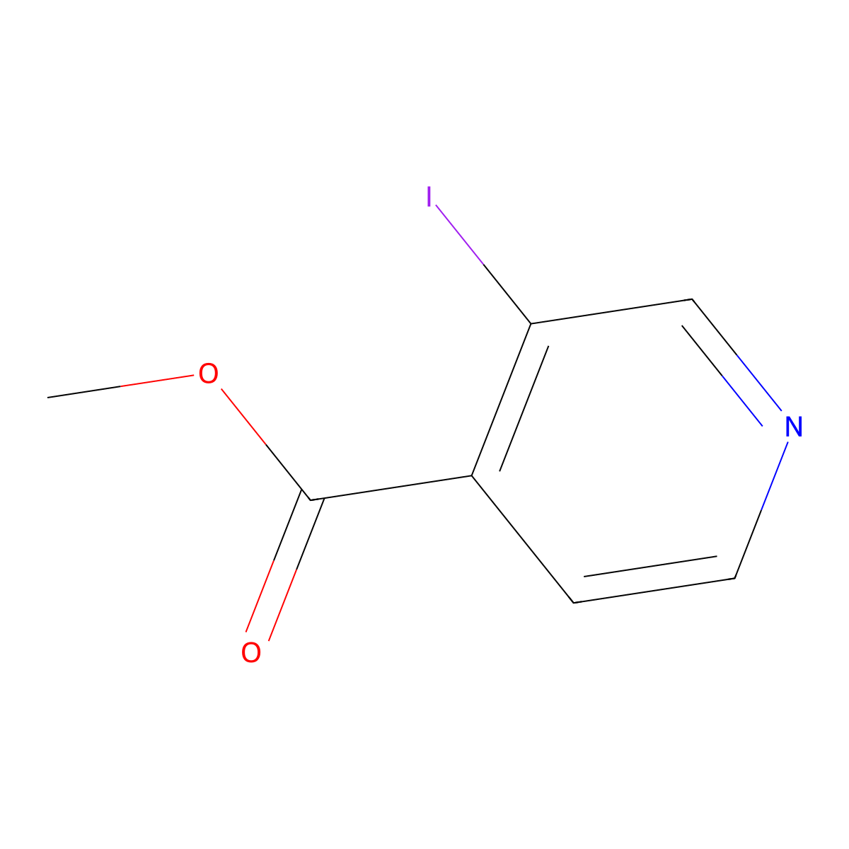 Methyl 3-iodopyridine-4-carboxylate molecular structure, CAS 188677-49-8