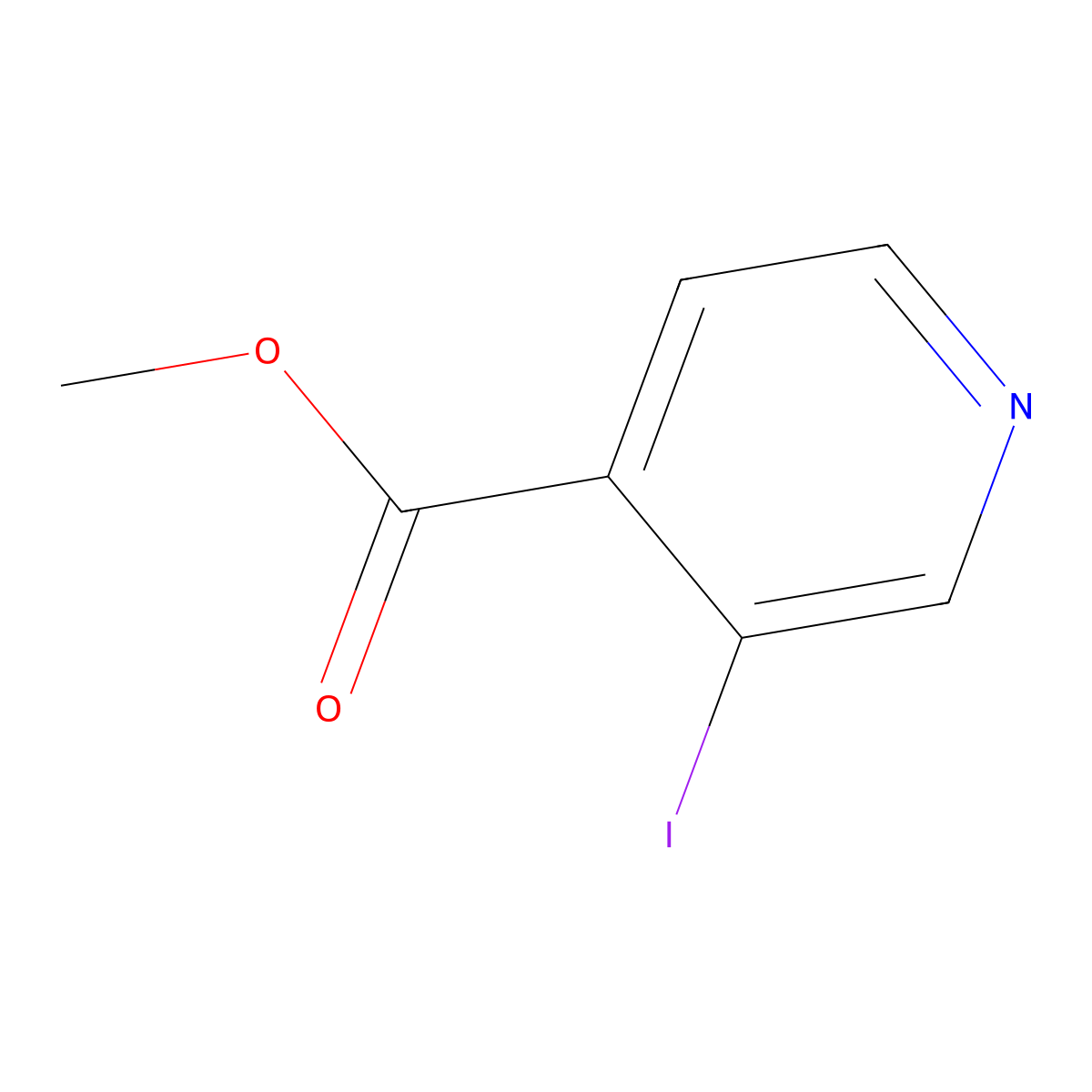 Methyl 3-iodopyridine-4-carboxylate molecular structure, CAS 188677-49-8