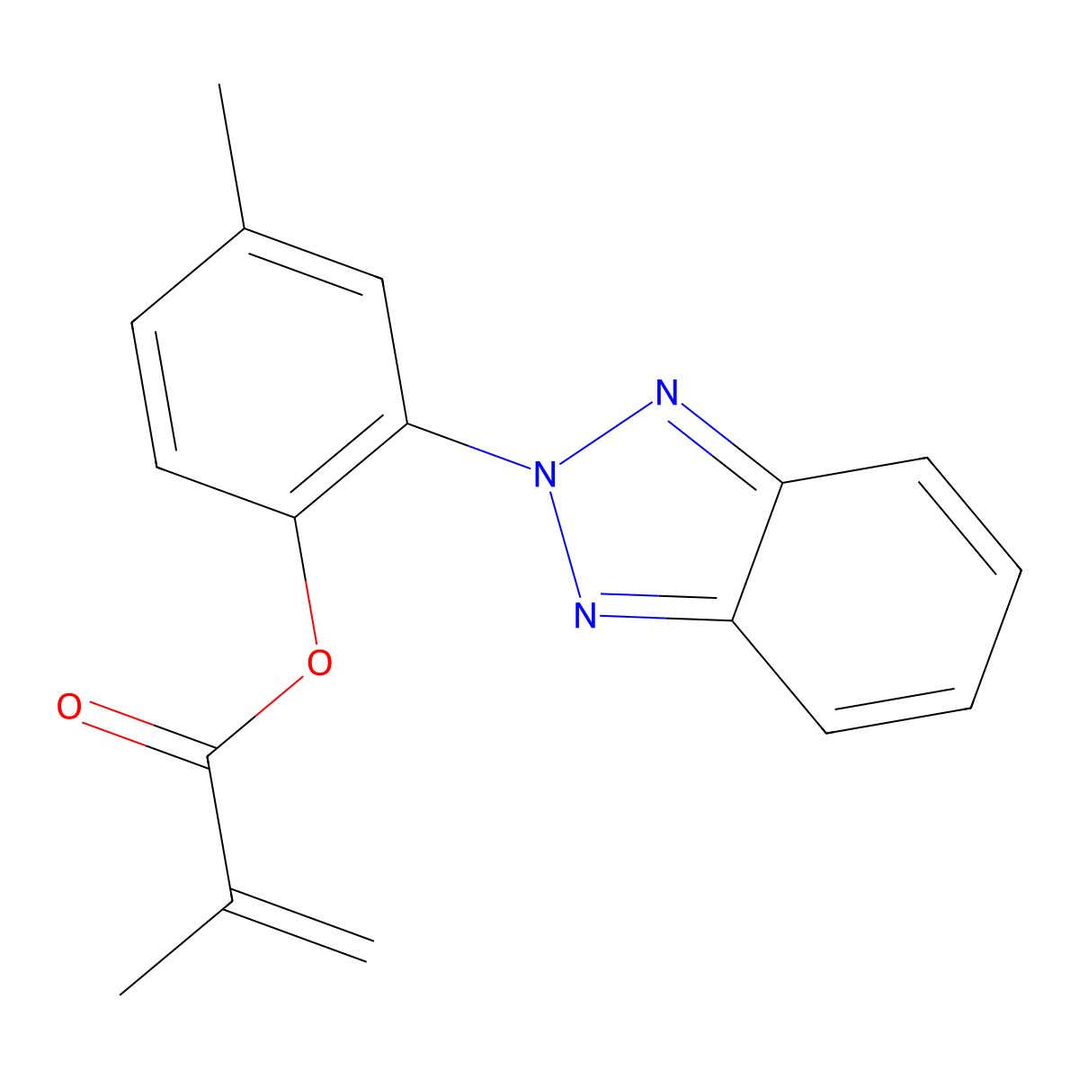 2-(2H-Benzo[d][1,2,3]triazol-2-yl)-4-methylphenyl methacrylate molecular structure, CAS 188680-81-1