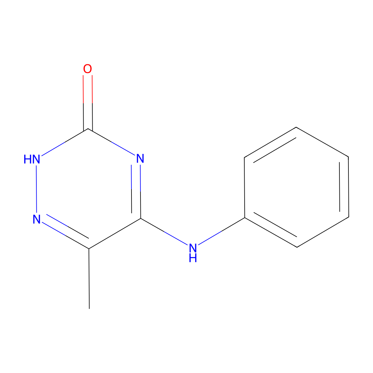 5-anilino-6-methyl-2H-1,2,4-triazin-3-one molecular structure, CAS 188688-83-7
