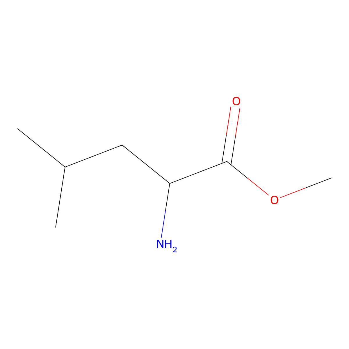 Methyl DL-leucinate hydrochloride molecular structure, CAS 18869-43-7