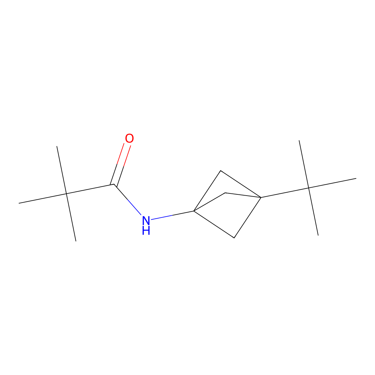 N-{3-tert-butylbicyclo[1.1.1]pentan-1-yl}-2,2-dimethylpropanamide molecular structure, CAS 1886967-04-9