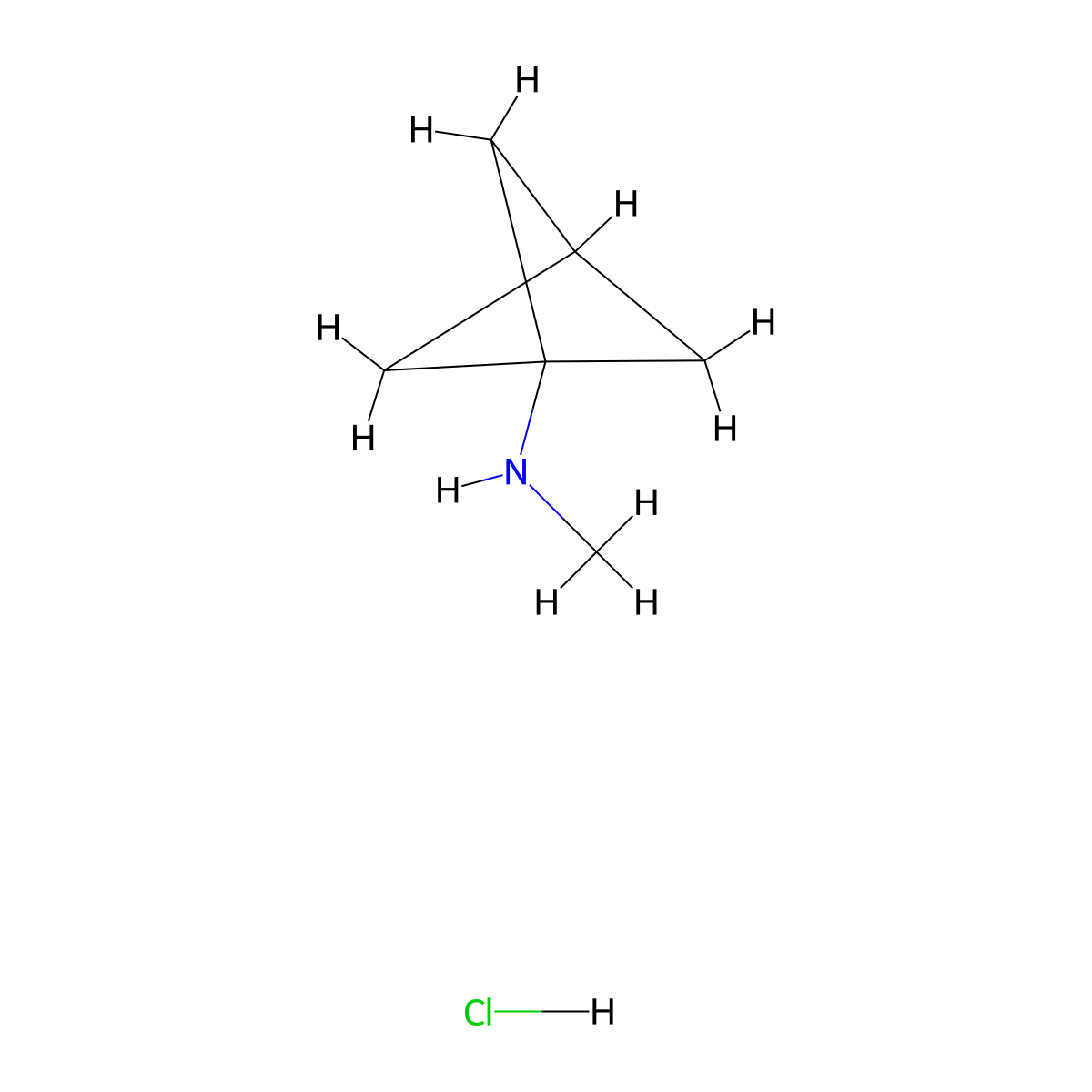 N-methylbicyclo[1.1.1]pentan-1-amine hydrochloride molecular structure, CAS 1886967-09-4