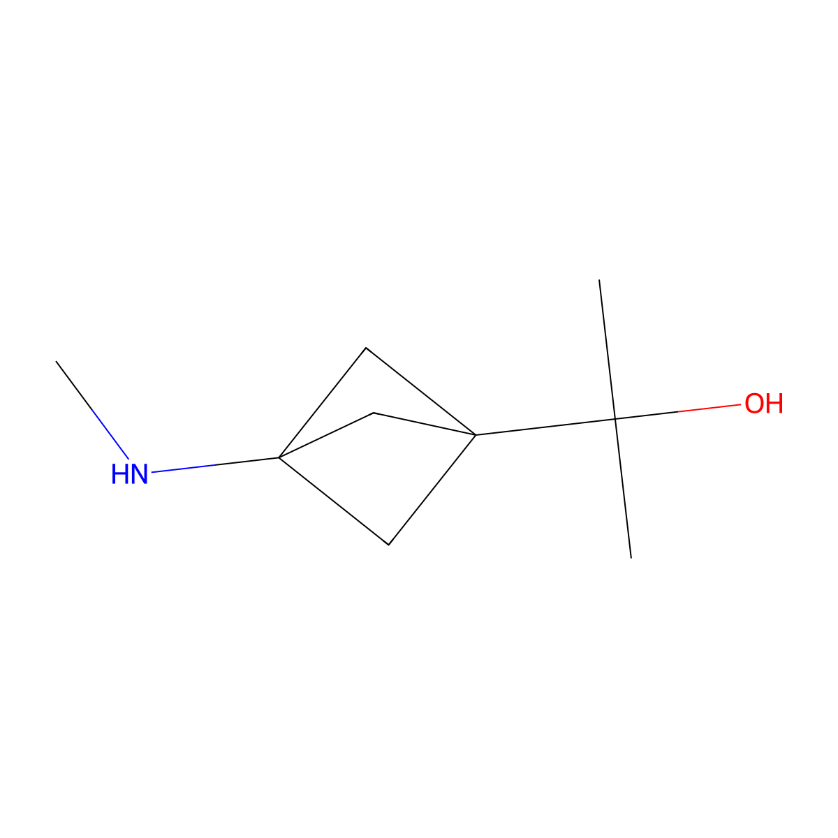 2-[3-(Methylamino)bicyclo[1.1.1]pentan-1-yl]propan-2-ol molecular structure, CAS 1886967-10-7
