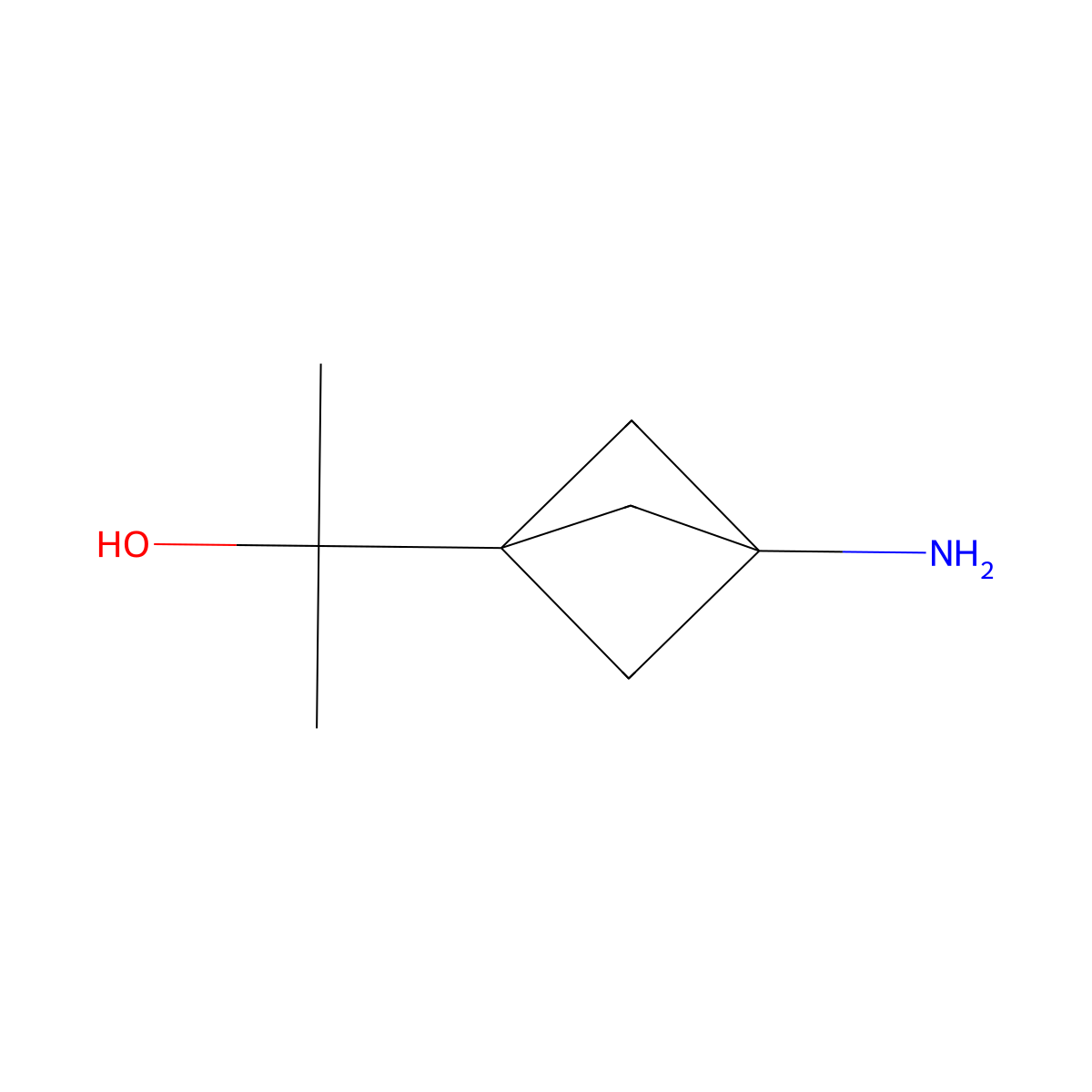 2-(3-Amino-1-bicyclo[1.1.1]pentanyl)propan-2-ol molecular structure, CAS 1886967-12-9