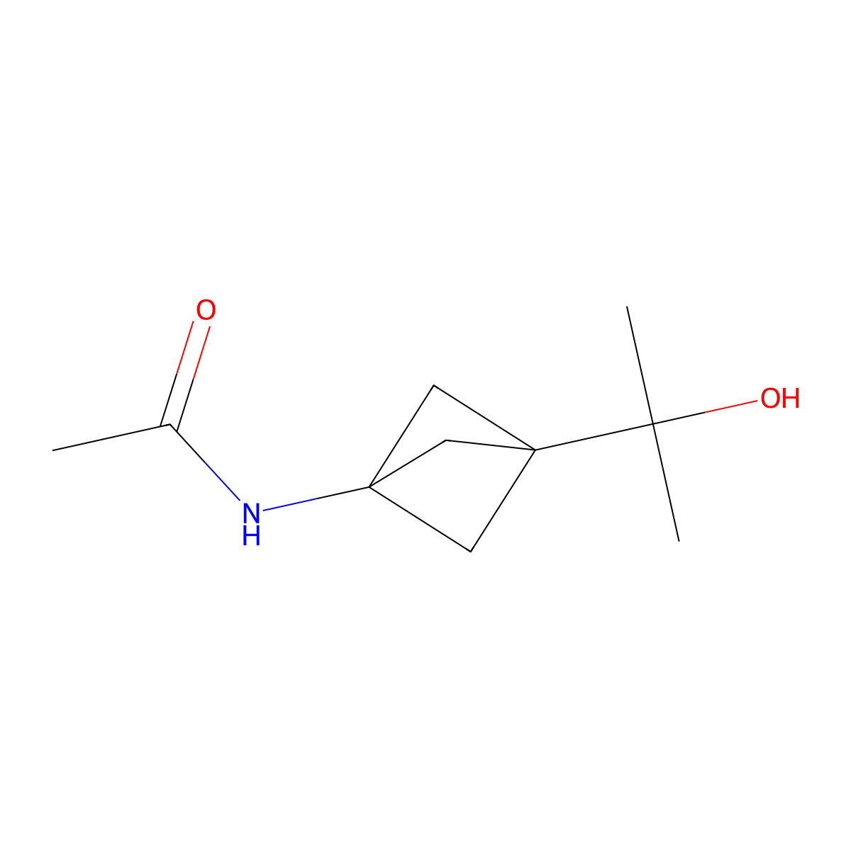 N-[3-(2-hydroxypropan-2-yl)bicyclo[1.1.1]pentan-1-yl]acetamide molecular structure, CAS 1886967-14-1