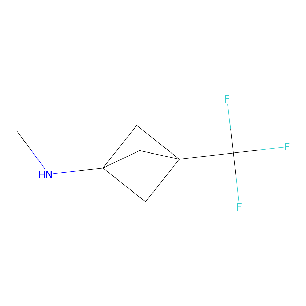 N-methyl-3-(trifluoromethyl)bicyclo[1.1.1]pentan-1-amine molecular structure, CAS 1886967-15-2