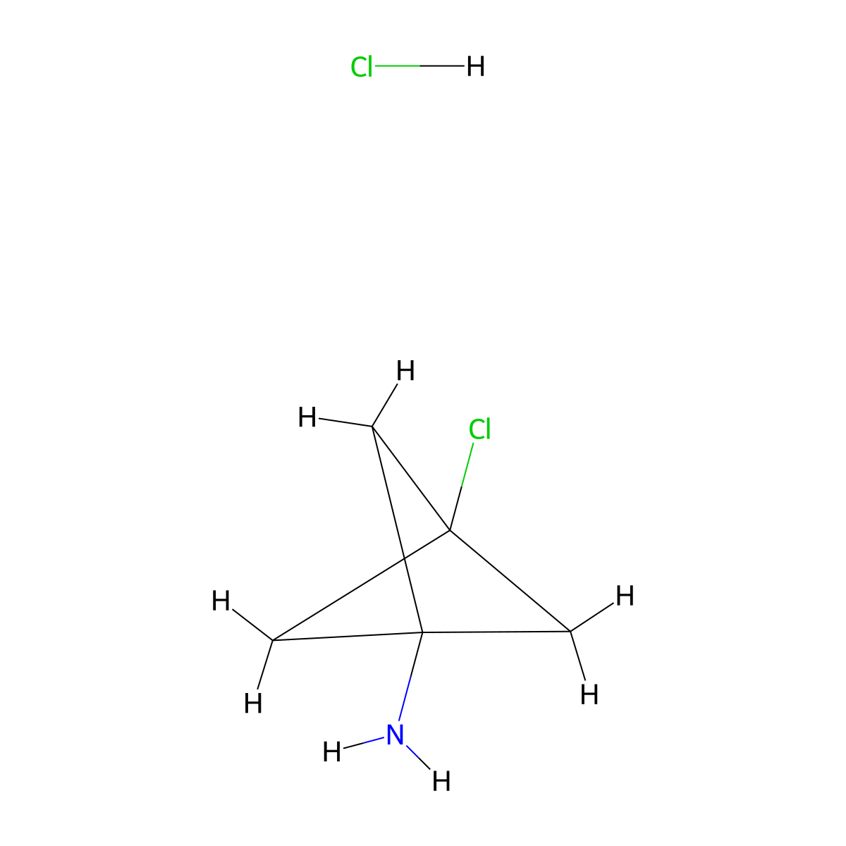 3-Chlorobicyclo[1.1.1]pentan-1-amine hydrochloride molecular structure, CAS 1886967-25-4