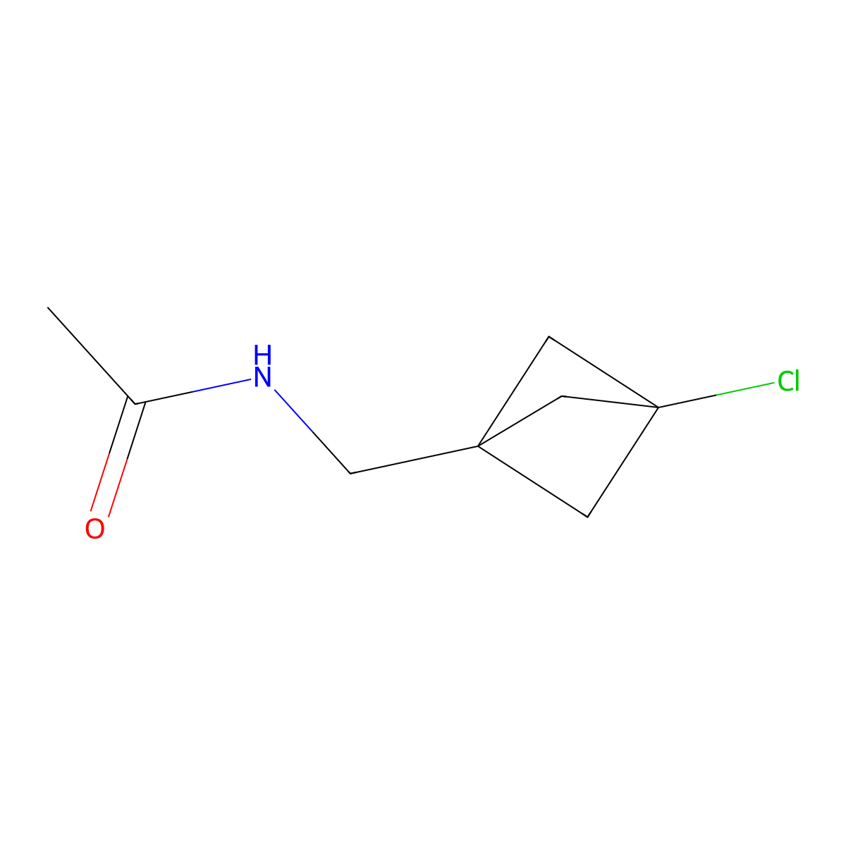 N-({3-chlorobicyclo[1.1.1]pentan-1-yl}methyl)acetamide molecular structure, CAS 1886967-36-7