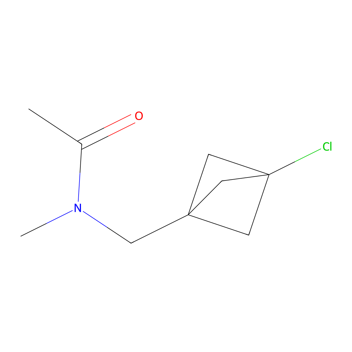 N-({3-chlorobicyclo[1.1.1]pentan-1-yl}methyl)-N-methylacetamide molecular structure, CAS 1886967-42-5