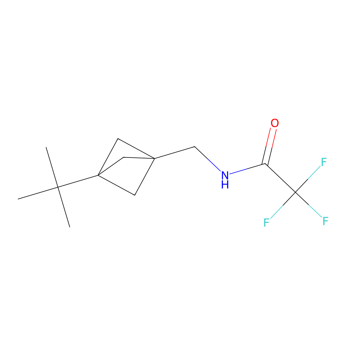 N-({3-tert-butylbicyclo[1.1.1]pentan-1-yl}methyl)-2,2,2-trifluoroacetamide molecular structure, CAS 1886967-45-8