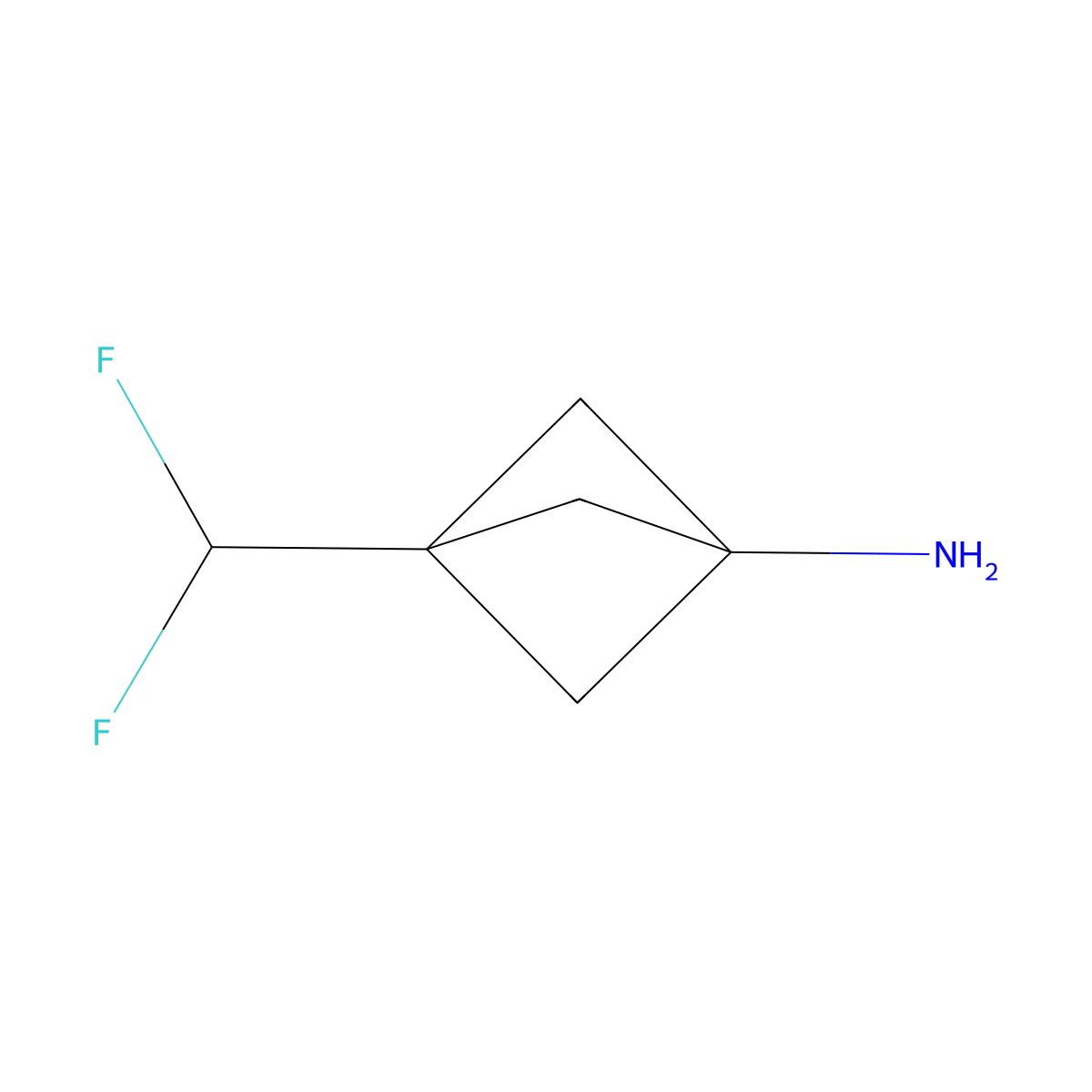 3-(Difluoromethyl)bicyclo[1.1.1]pentan-1-amine molecular structure, CAS 1886967-47-0