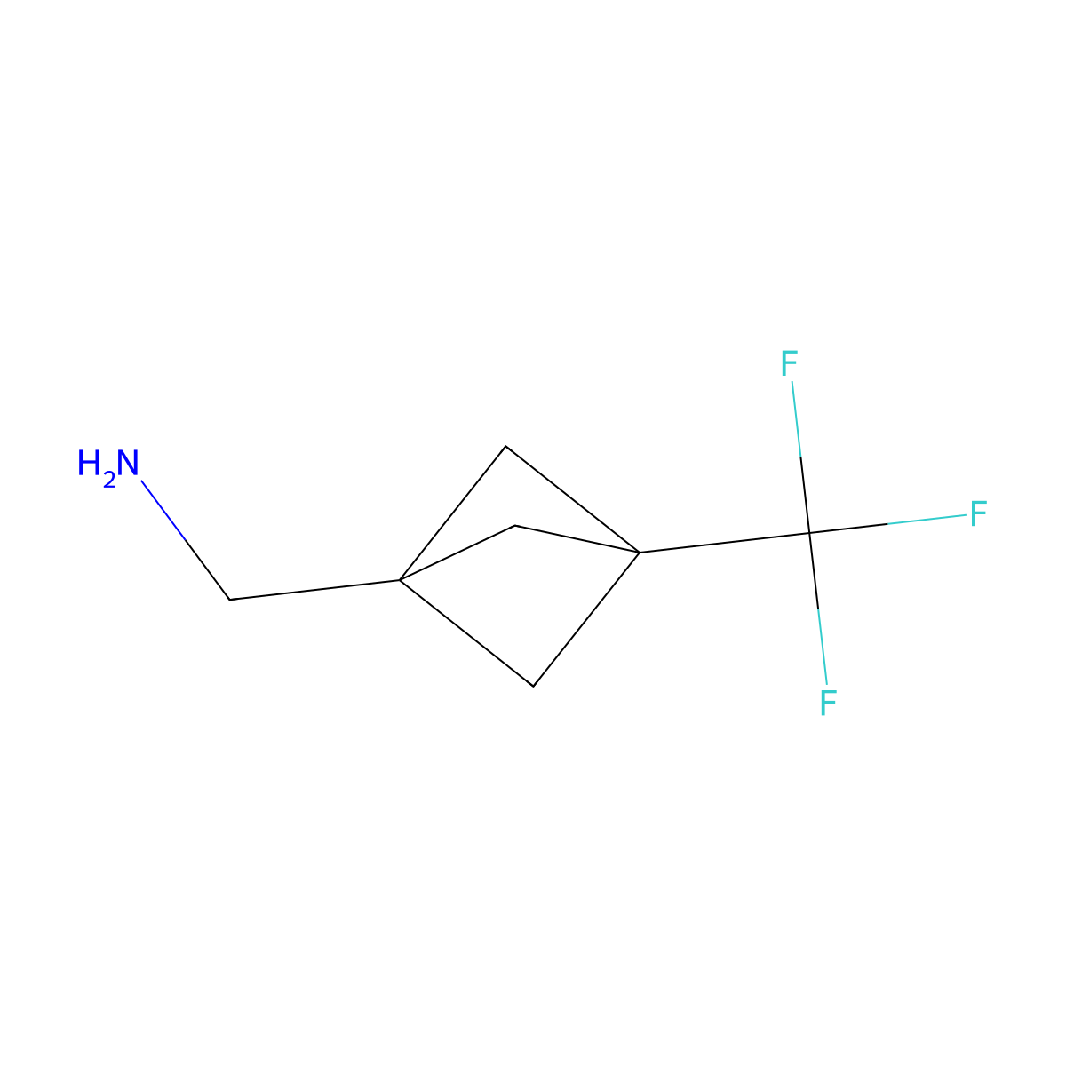 [3-(Trifluoromethyl)bicyclo[1.1.1]pentan-1-yl]methanamine molecular structure, CAS 1886967-48-1